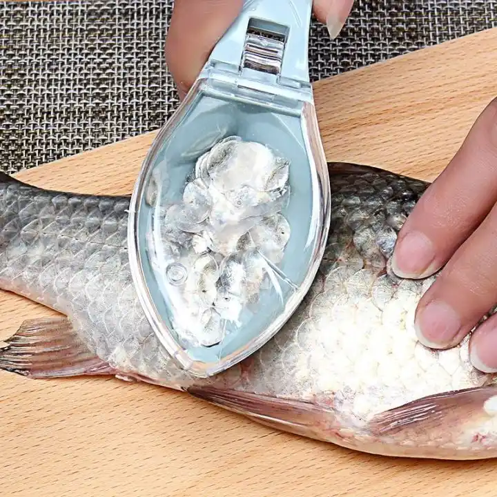 Fish Clean Scales With Cover Fish Scaler Scraper Remover Fish Skin Brush Scraping Fishing