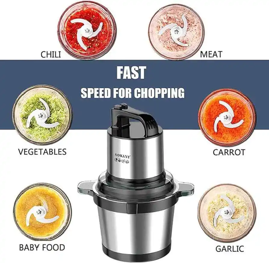 Sokany 800watt Meat Grinder And Blender (Model-7005A)3.Lt