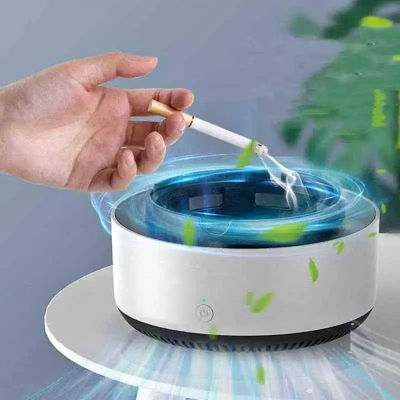 Portable Anion Air Purifier Ashtray: Practical Automatic Smoke Extraction