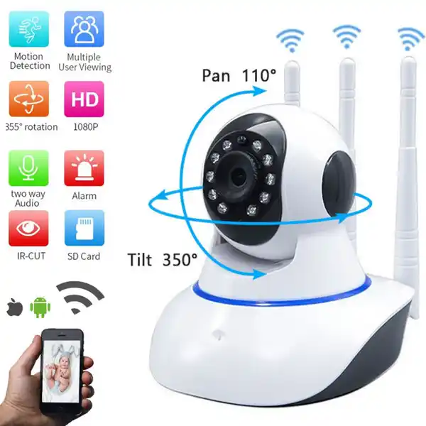 3 antina wifi smart net camera v380 apss (1 year warranty)