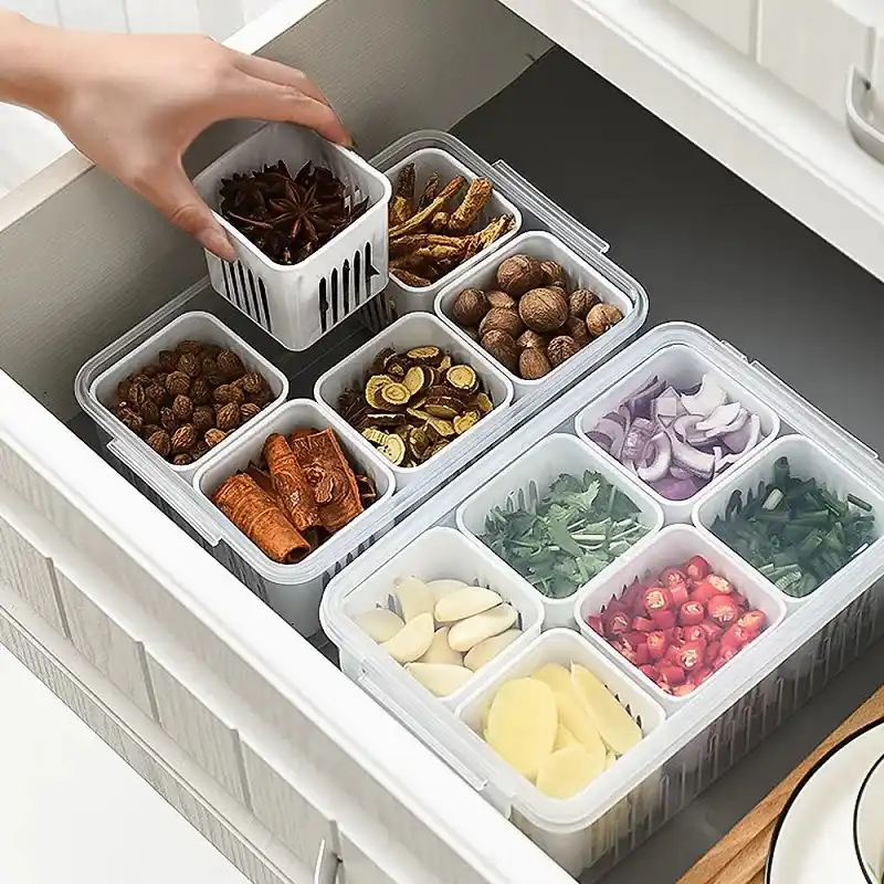 6 Grid Fridge Storage Box