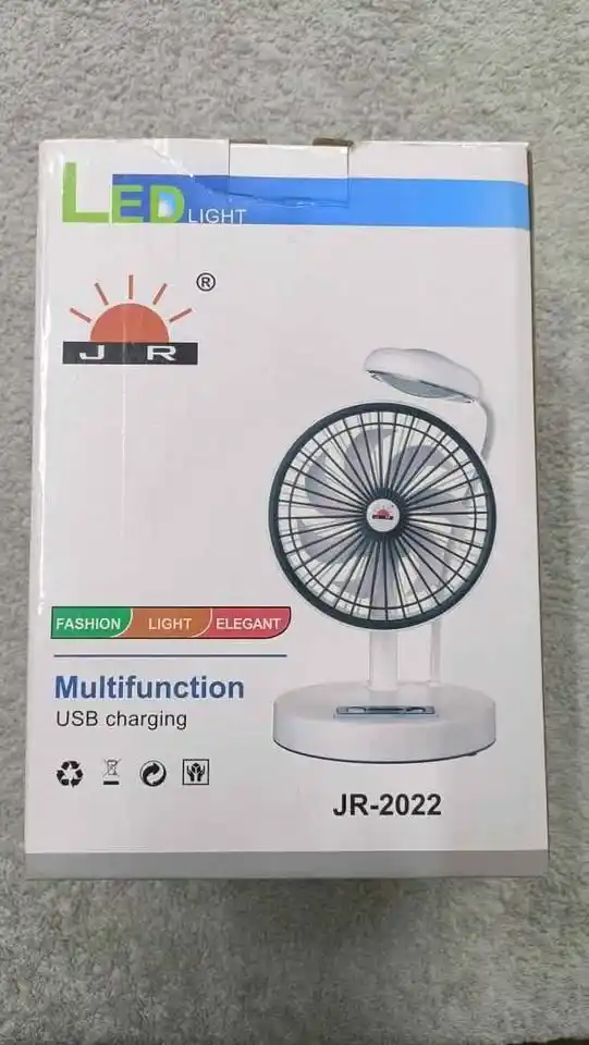 JR 2020 Rechargble fan With Led light